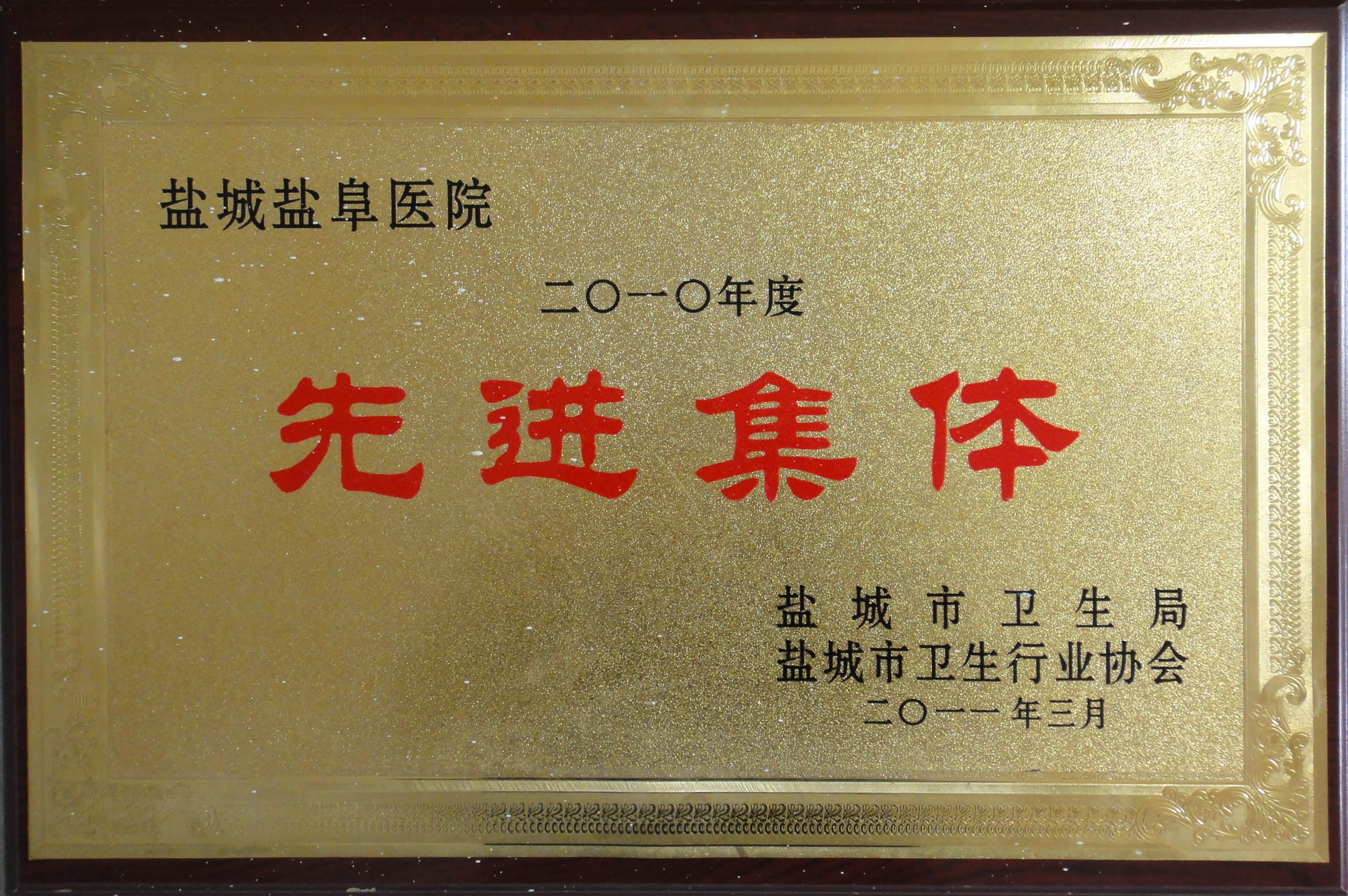2010年度鹽城市衛(wèi)生行業(yè)先進集體